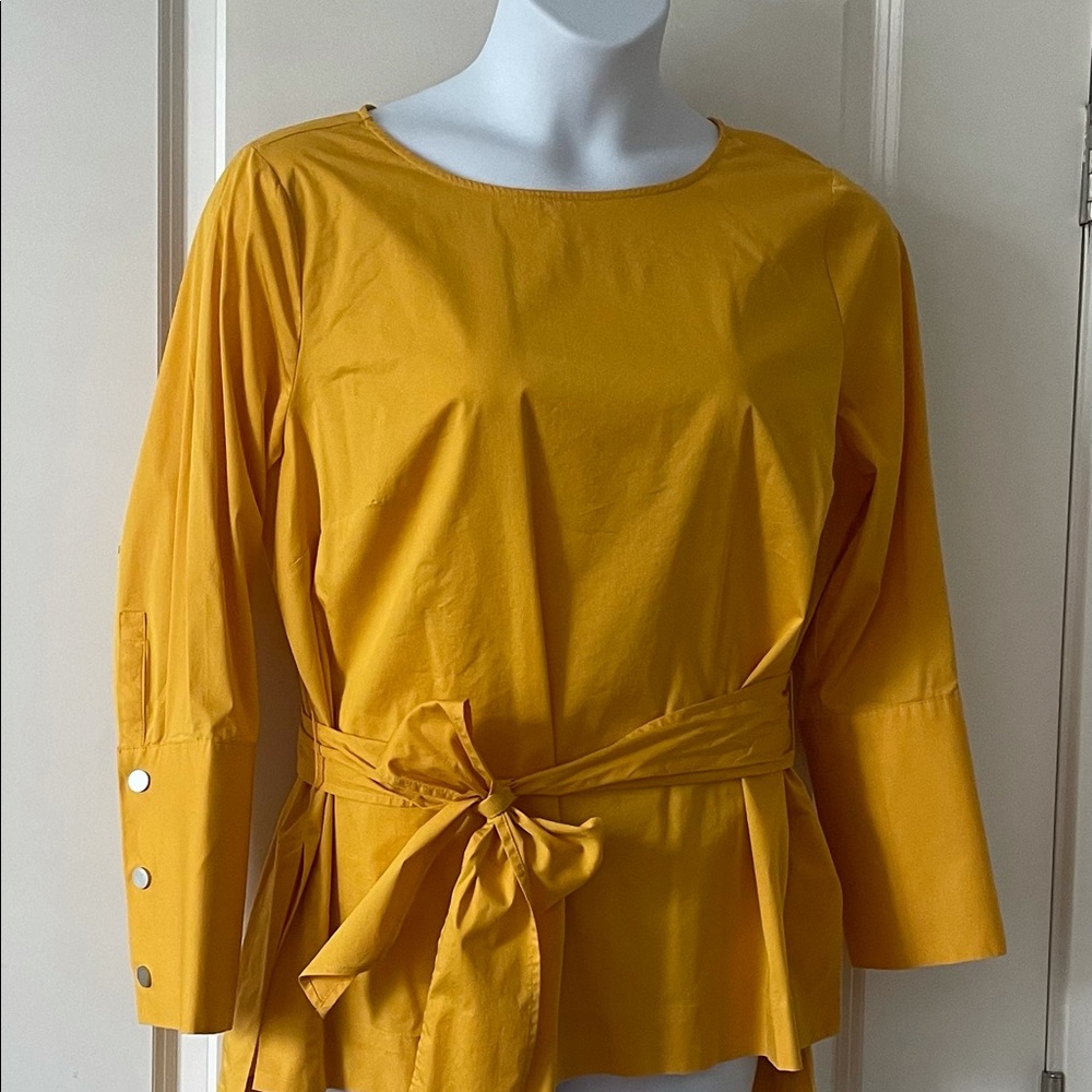 ELOQUII Gold blouse